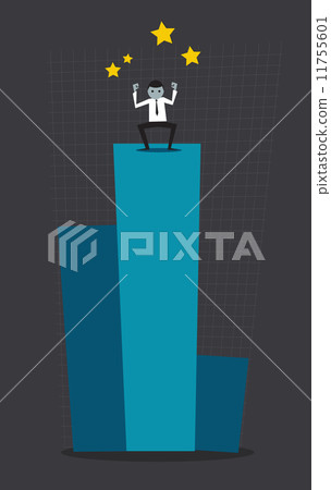 Profit leader drawing concept. Vector. Illustration. Profit leader drawing concept. Vector. Illustration. 11755601