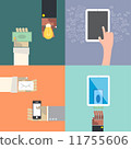 Exchange idea conceptual 4 part collection drawing illustration 11755606
