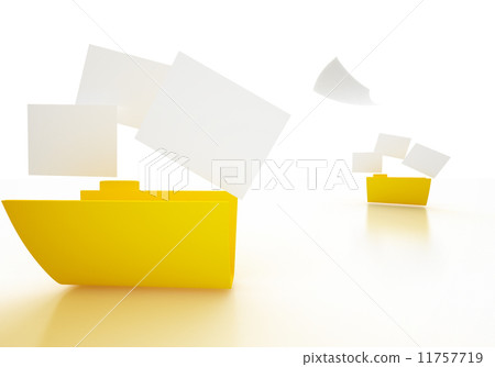 3D image of Folder icon with paper 3D image of Folder icon with paper 11757719