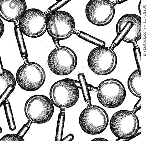 Sketch magnify glass in vintage style Sketch magnify glass in vintage style 11758230