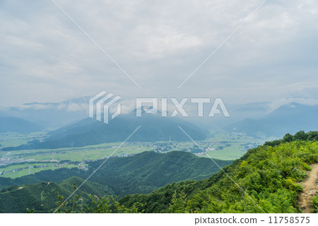 Hachkaisan in summer seen from the top of Sakado castle ruins 11758575