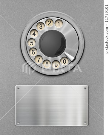 Retro public phone rotary dial and metal plate 11759101