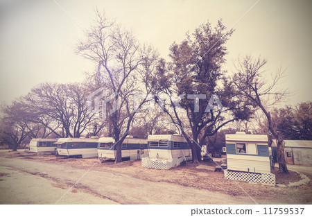 Vintage picture of american house trailers estate, USA countrysi 11759537