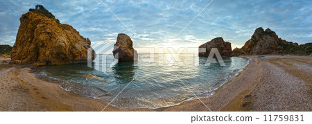 Potistika beach sunrise panorama (Greece) 11759831