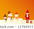 做雪人家庭的女孩 11760415