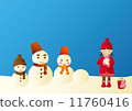 做雪人家庭的女孩 11760416
