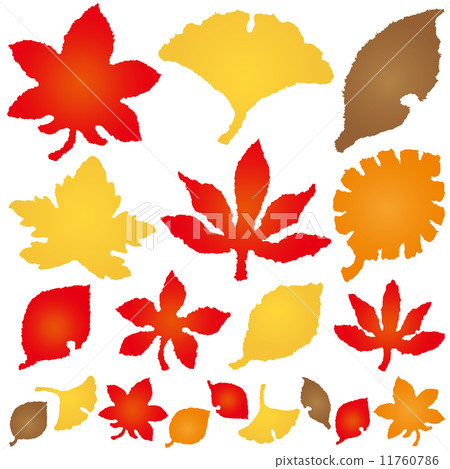 Autumn leaves Japanese paper cropped picture 11760786