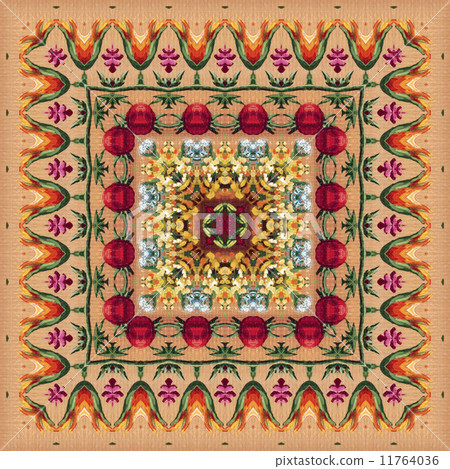 Seamless floral pattern, oil painting 11764036