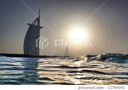 Luxury Burj Al Arab hotel on Jumeirah beach in Dubai, United Arab Emirates 11764042