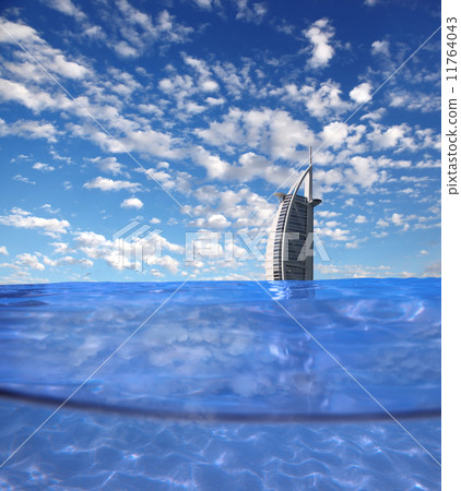 Luxury Burj Al Arab hotel on Jumeirah beach in Dubai, United Arab Emirates 11764043