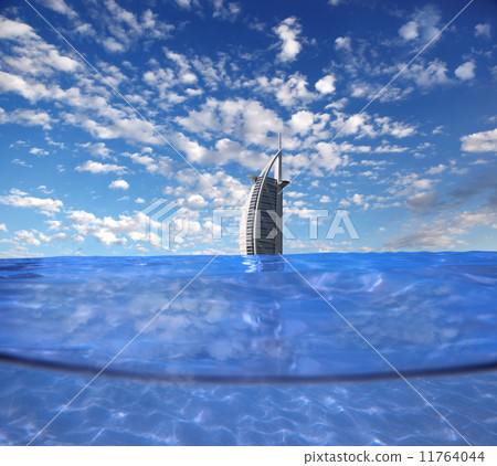 Luxury Burj Al Arab hotel on Jumeirah beach in Dubai, United Arab Emirates Luxury Burj Al Arab hotel on Jumeirah beach in Dubai, United Arab Emirates 11764044