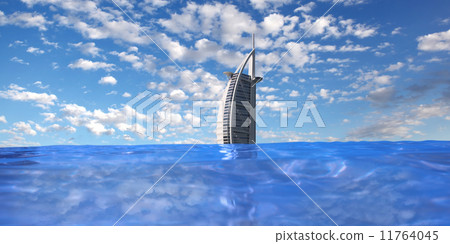 Luxury Burj Al Arab hotel on Jumeirah beach in Dubai, United Arab Emirates Luxury Burj Al Arab hotel on Jumeirah beach in Dubai, United Arab Emirates 11764045