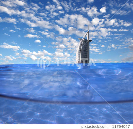 Luxury Burj Al Arab hotel on Jumeirah beach in Dubai, United Arab Emirates 11764047