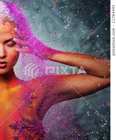 Fragility of a human creature conceptual body art on a woman 11764445