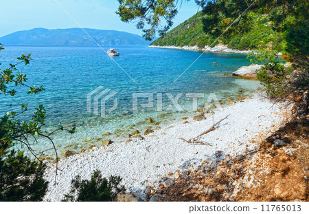 Summer view of Antisamos beach (Greece,  Kefalonia). 11765013