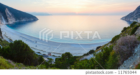 Sunset on Myrtos Beach (Greece, Kefalonia, Ionian Sea). Sunset on Myrtos Beach (Greece, Kefalonia, Ionian Sea). 11765044