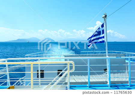 Sea summer view from ferry (Greece) 11765630