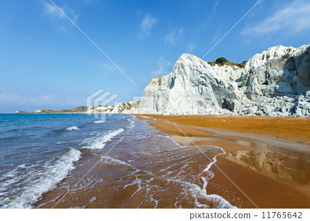 Xi Beach morning view (Greece, Kefalonia). 11765642