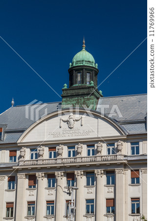 typical buildings 19th-century in Buda Castle district of Budape typical buildings 19th-century in Buda Castle district of Budape 11769966