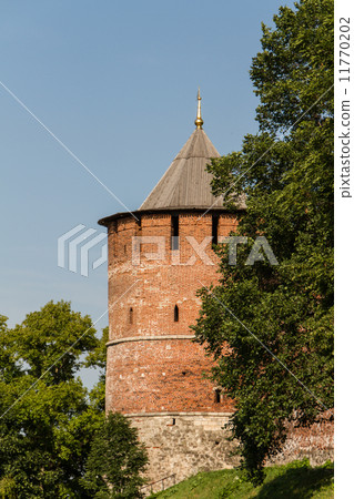 Kremlin wall at Nizhny Novgorod in summer. Russia 11770202