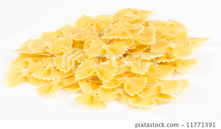 Farfalle pasta, isolated Farfalle pasta, isolated 11771391