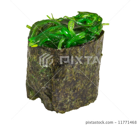 Japanese fresh maki sushi with green seaweed Chuka 11771468