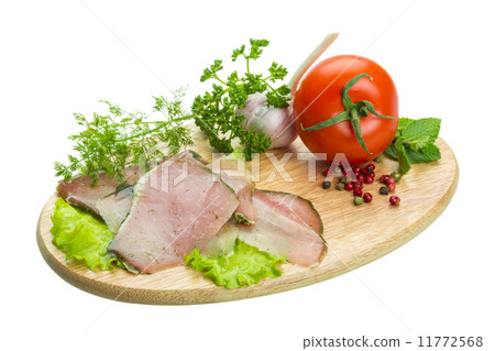 Ripe fresh ham with vegetables Ripe fresh ham with vegetables 11772568