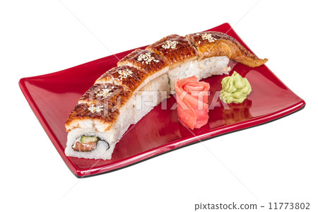 Japanese traditional Cuisine - Maki Roll with Cucumber , Cream C Japanese traditional Cuisine - Maki Roll with Cucumber , Cream C 11773802