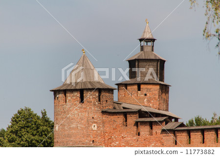 Kremlin wall at Nizhny Novgorod in summer. Russia 11773882