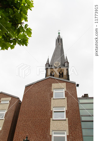 The historical center of Dusseldorf (Germany) on the Rhine (Stit 11773915
