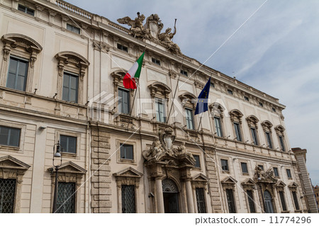 Rome, the Consulta building in Quirinale square. 11774296