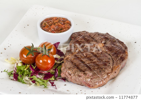 Grilled Beef Steak Isolated On a White Background 11774877