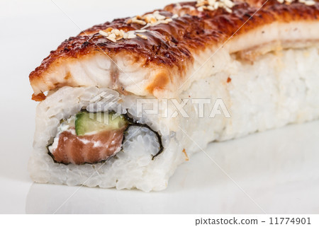 Japanese traditional Cuisine - Maki Roll with Cucumber , Cream C Japanese traditional Cuisine - Maki Roll with Cucumber , Cream C 11774901
