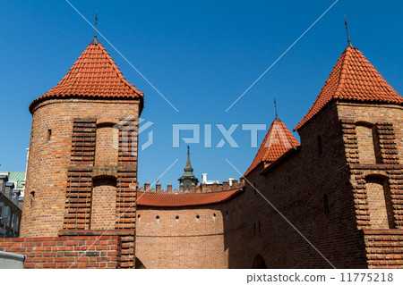 Sights of Poland. Warsaw Old Town with Renaissance Barbican 11775218