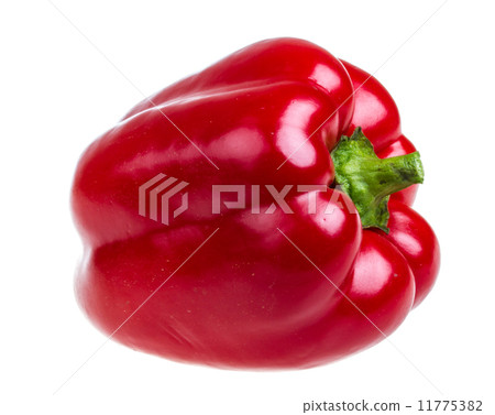 Bright red pepper isolated on white 11775382
