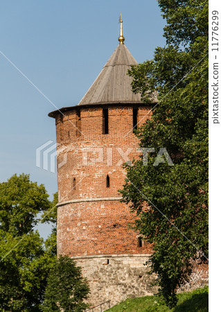 Kremlin wall at Nizhny Novgorod in summer. Russia Kremlin wall at Nizhny Novgorod in summer. Russia 11776299