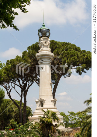 small lighthouse between the trees in Rome, Italy small lighthouse between the trees in Rome, Italy 11776516