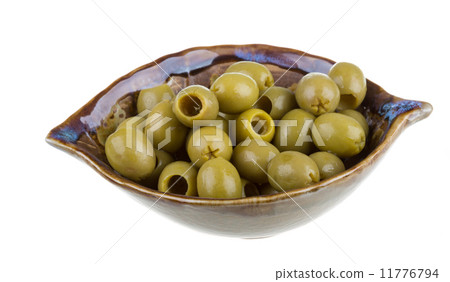 Olives over white background Olives over white background 11776794