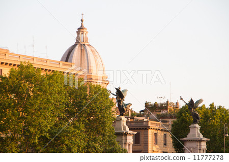 Great church in center of Rome, Italy. 11777278