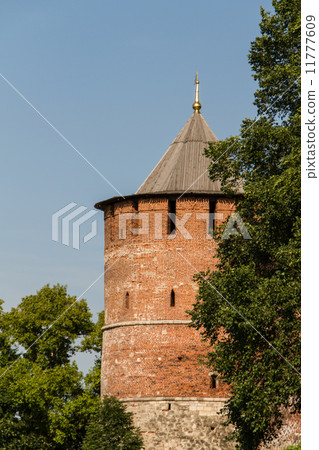 Kremlin wall at Nizhny Novgorod in summer. Russia 11777609
