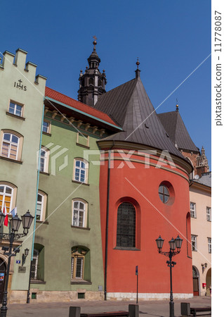 Buildings on small square in old town of Krakow Buildings on small square in old town of Krakow 11778087