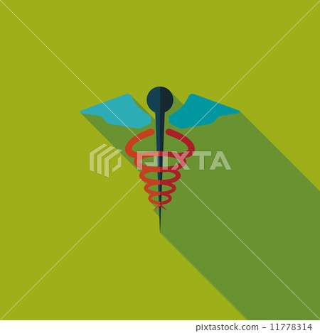 medical flat icon with long shadow - Stock Illustration [11778314] - PIXTA