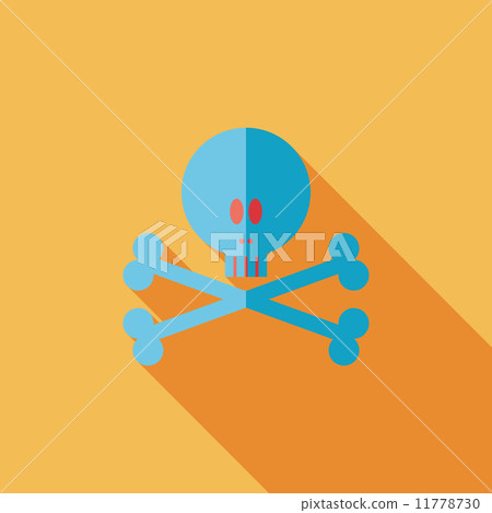 skull flat icon with long shadow skull flat icon with long shadow 11778730