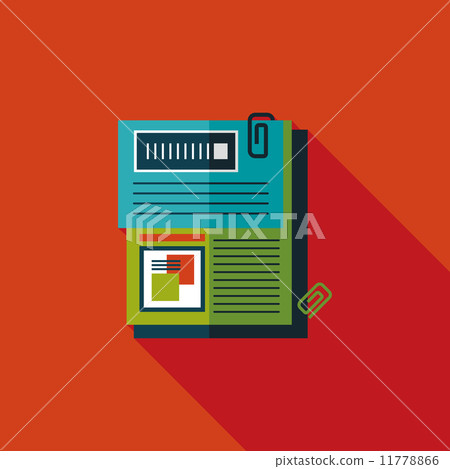 Document flat icon with long shadow,eps10 Document flat icon with long shadow,eps10 11778866