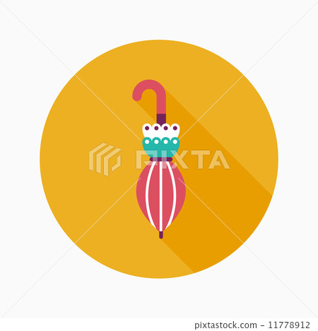 umbrella flat icon with long shadow - Stock Illustration [11778912] - PIXTA