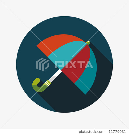umbrella flat icon with long shadow 11779081