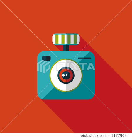 camera flat icon with long shadow 11779083