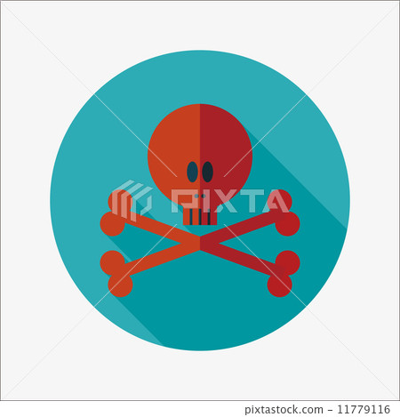 skull flat icon with long shadow skull flat icon with long shadow 11779116