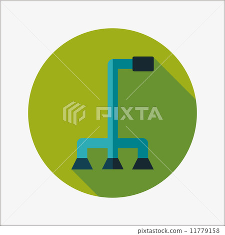 walking stick flat icon with long shadow 11779158