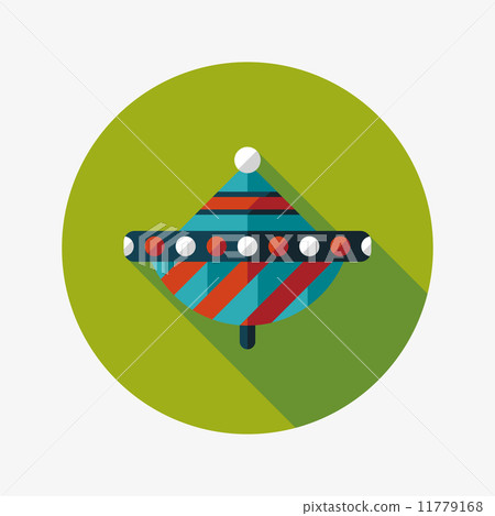 peg top flat icon with long shadow,eps10 - Stock Illustration [11779168 ...
